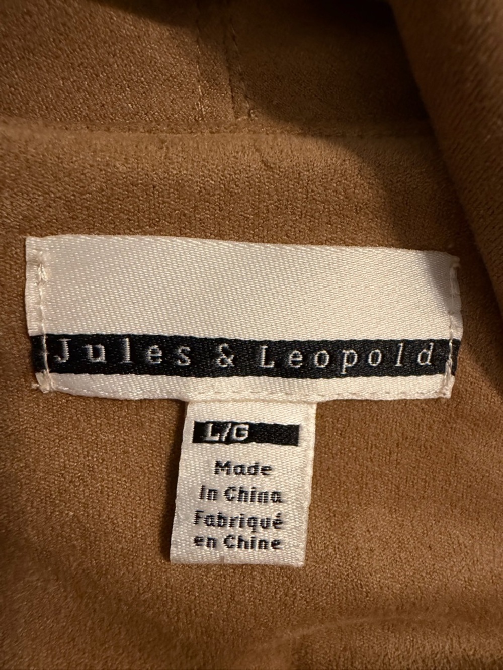 Jules & Leopold Camel Faux Suede Jacket - Picture 2 of 8